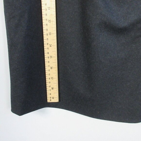 Max Mara Cowl Neck Knee Length Dress Virgin Wool Draped Detail Size 8 Black 334 - Picture 11 of 11